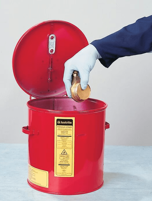 Justrite 27602 Temizleme Parçaları için 8 Litre Daldırma Tankı Manuel Kapak