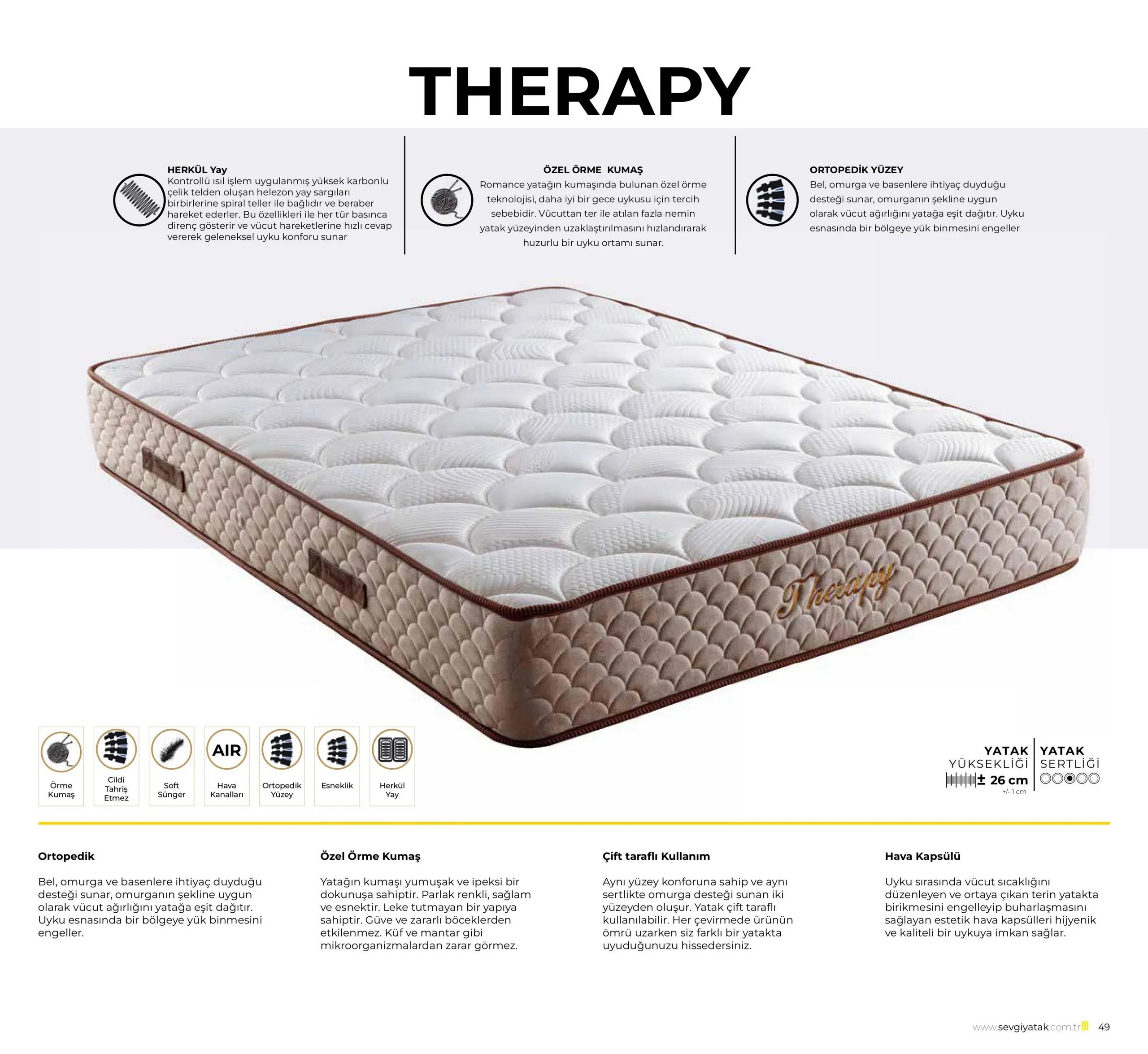 Therapy Tek Kişilik Yatak+Baza Set (90X190)