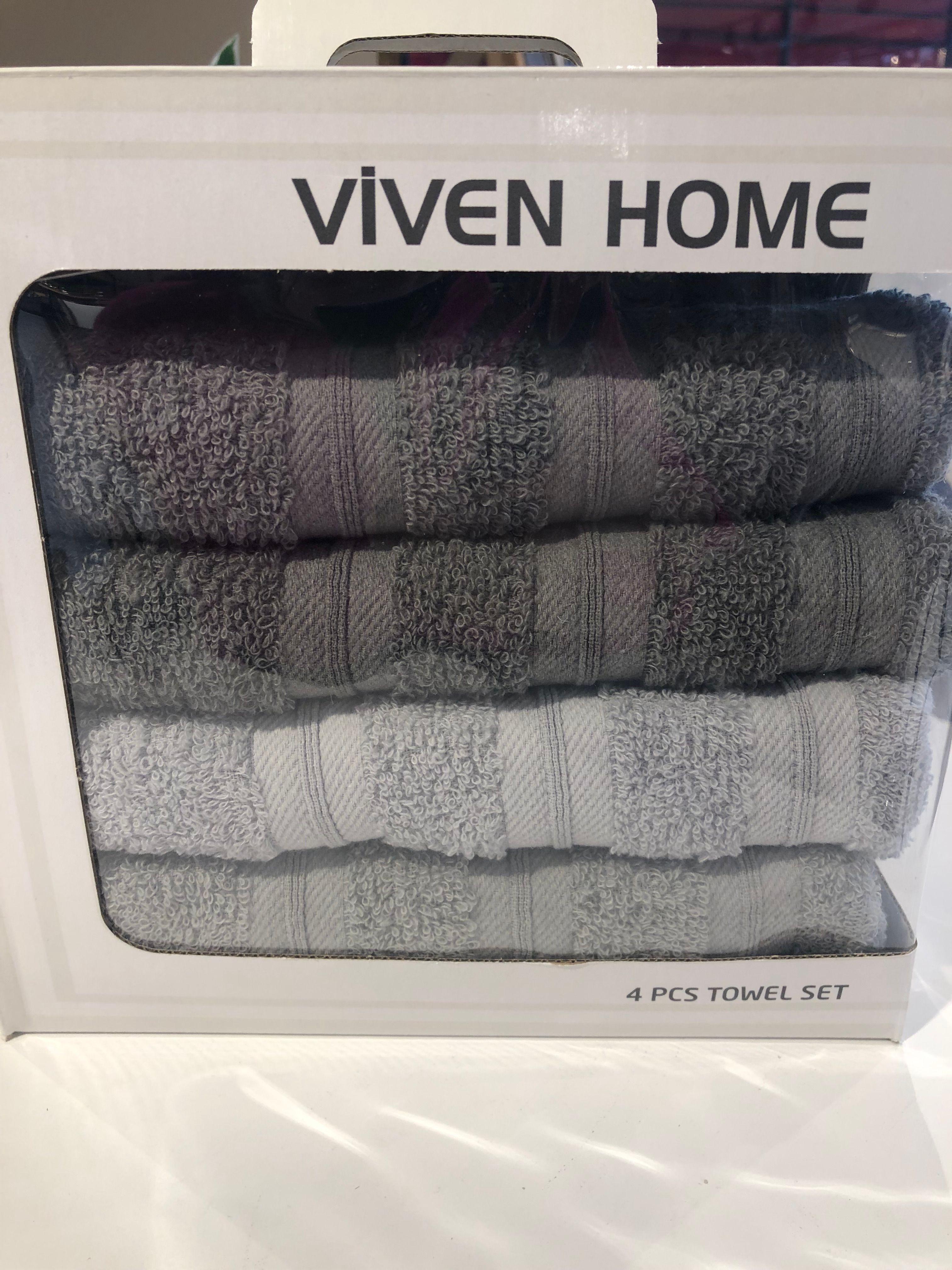 Viven Home El ve Yüz Havlusu - Gri