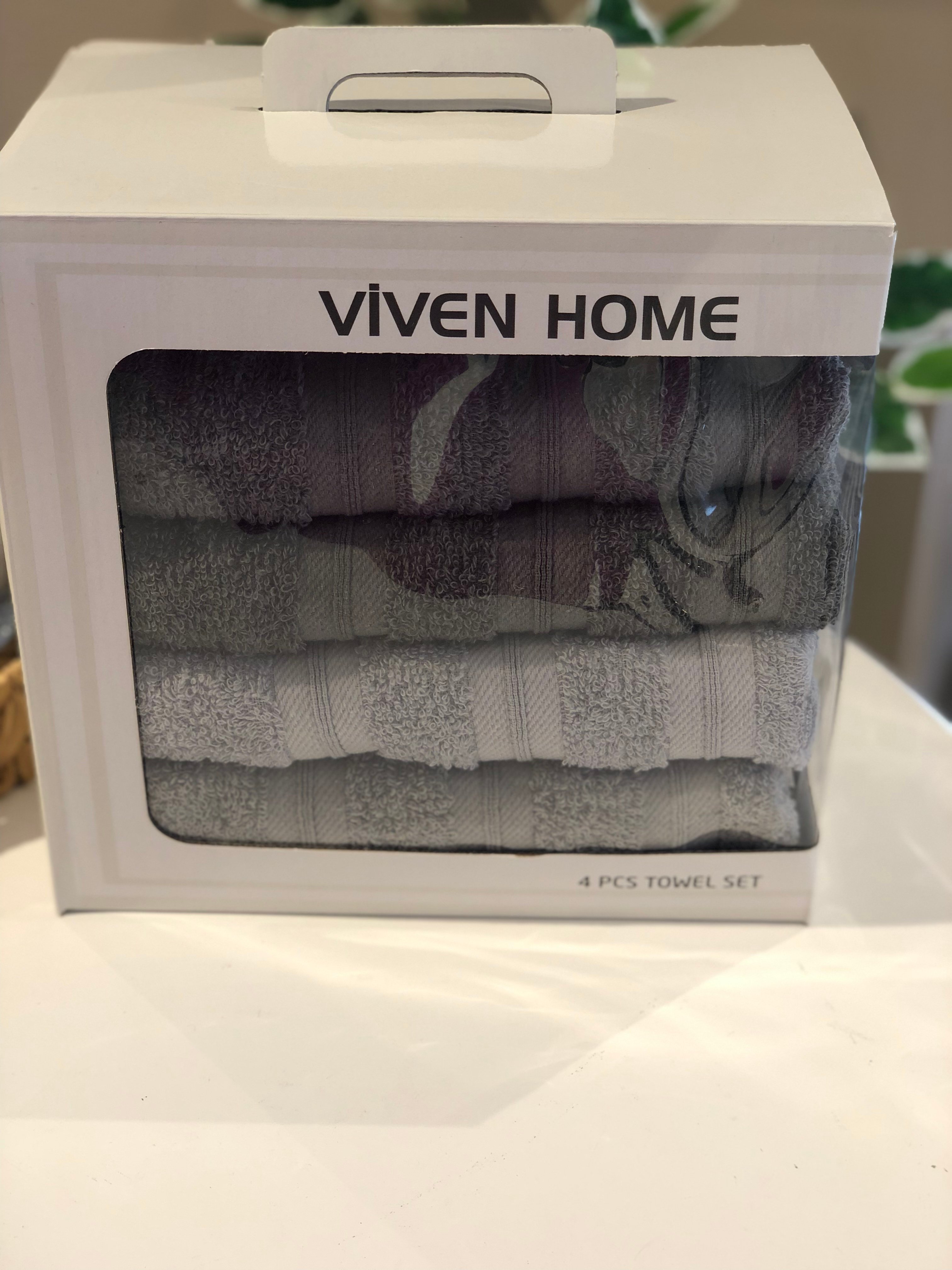 Viven Home El ve Yüz Havlusu - Gri