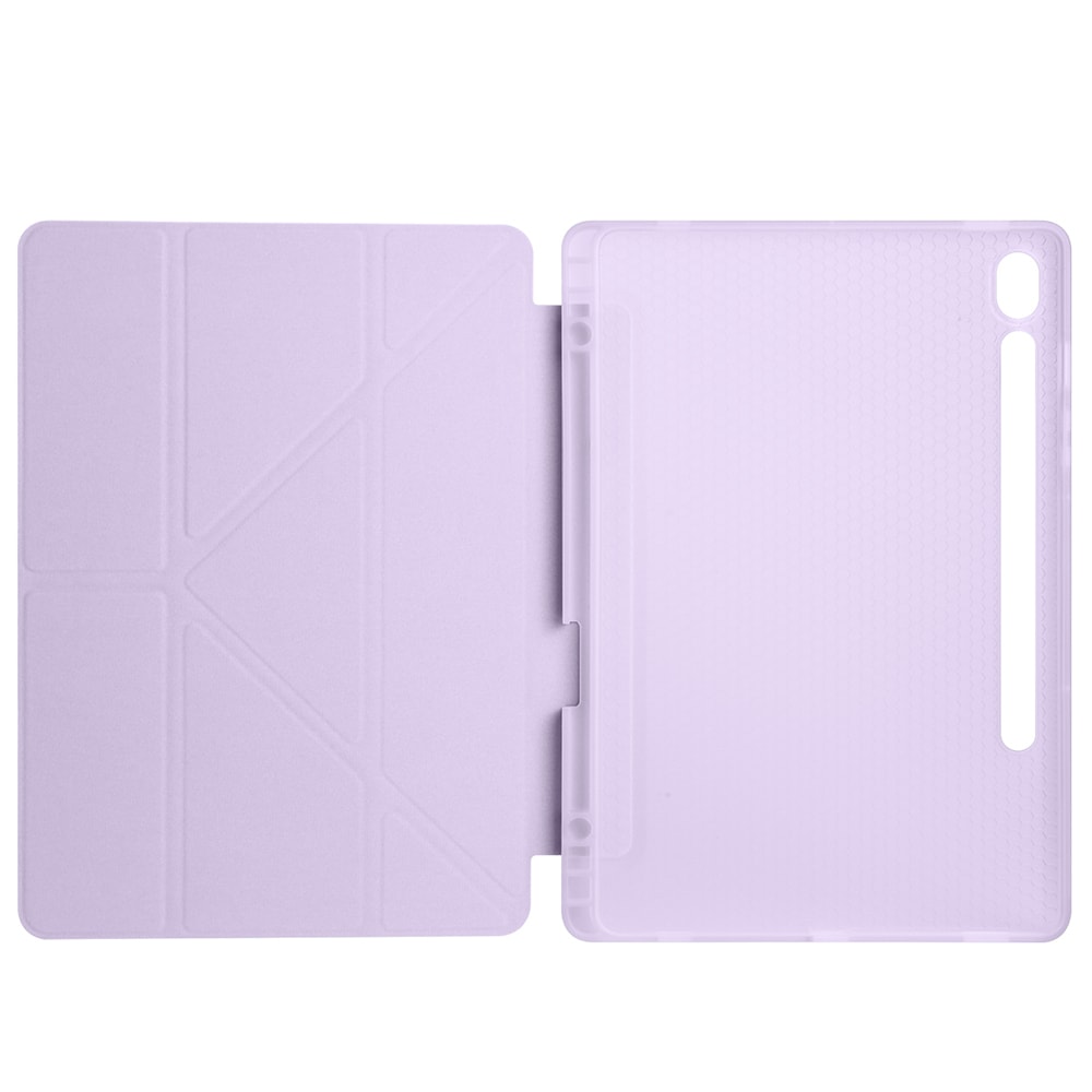 Galaxy Tab S10 FE Kılıf Zore Tri Folding Kalem Bölmeli Standlı Kılıf