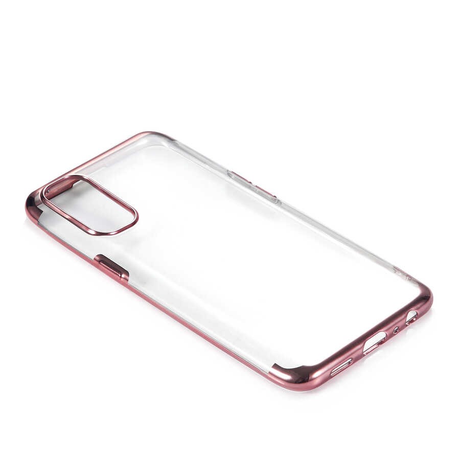 Oppo Reno 4 Kılıf Zore Dört Köşeli Lazer Silikon Kılıf