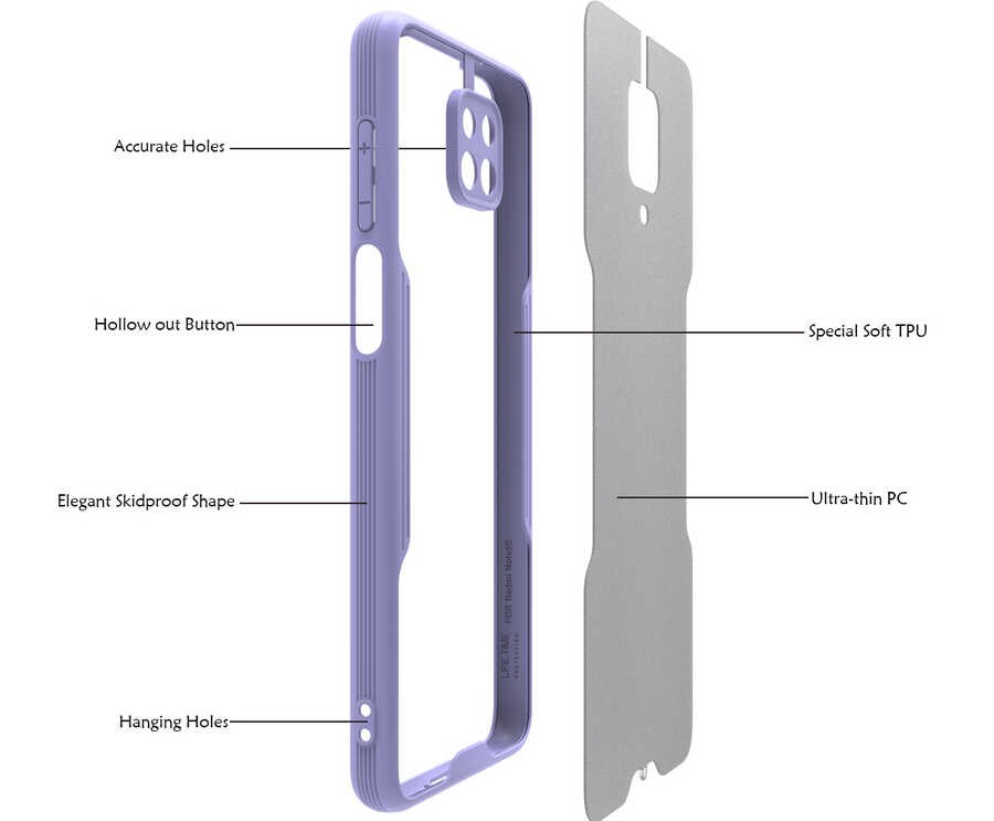 Xiaomi Redmi Note 9 Pro Kılıf Zore Parfe Kılıf