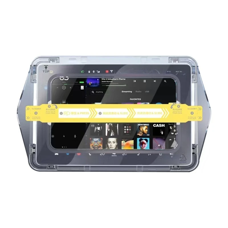 BYD 12.8 inç Araç Multimedya Ekran Koruyucu Uygulama Aparatlı Zore Premium Temperli Cam Ekran Koruyucu