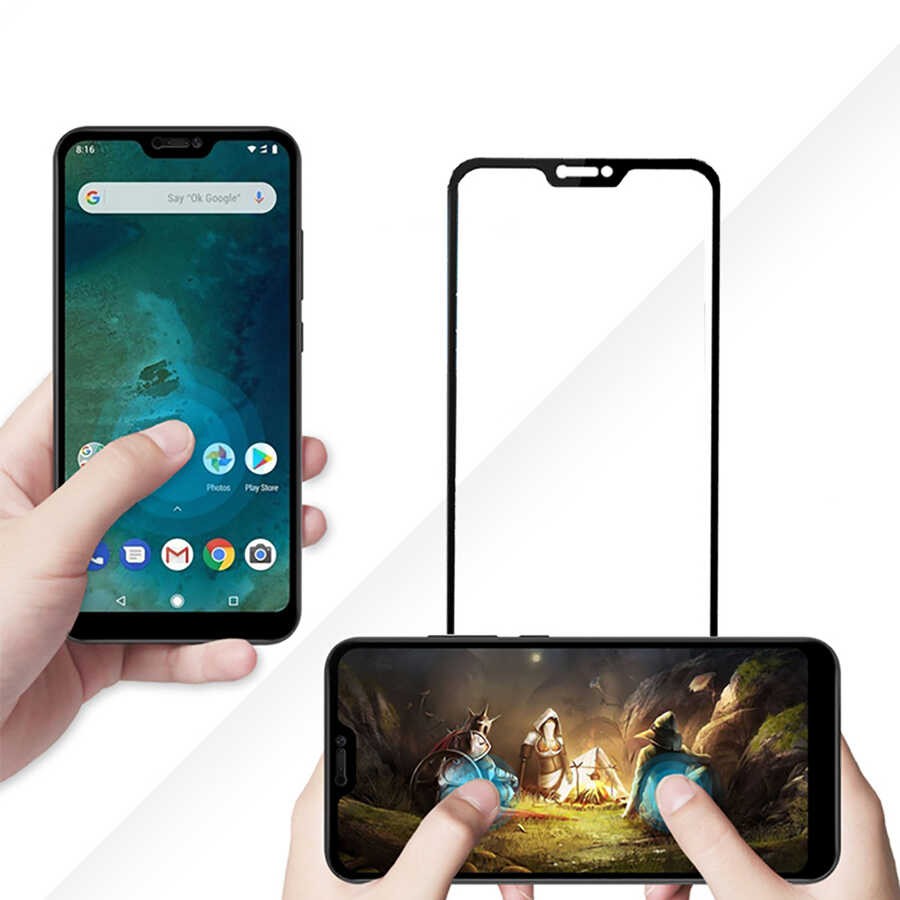 Xiaomi Mi A2 Lite Davin 5D Cam Ekran Koruyucu