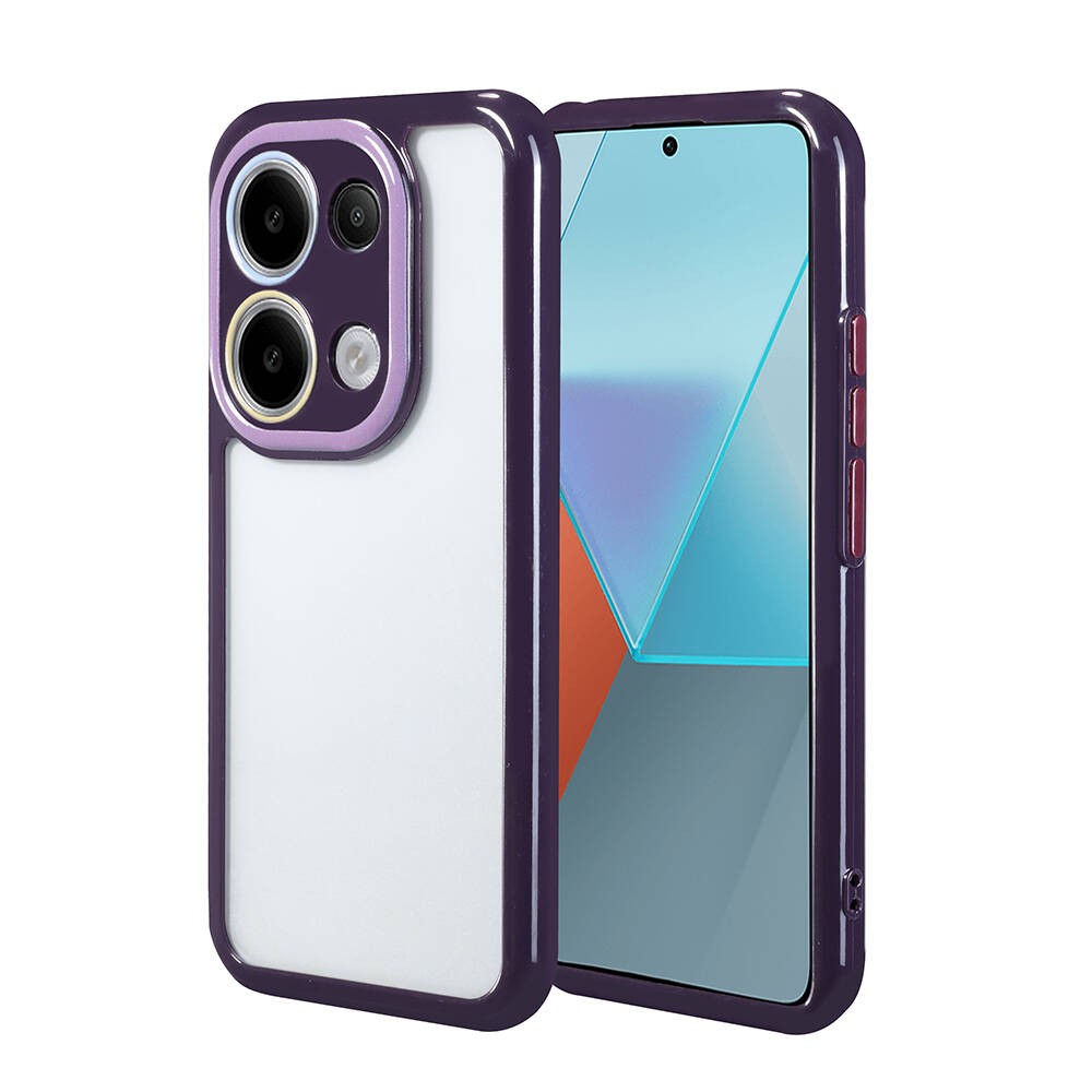Xiaomi Poco M6 Pro 4G Kılıf Kamera Korumalı Renkli Kenar ve Çerçeve Tasarımlı Zore Vitamin Kılıf