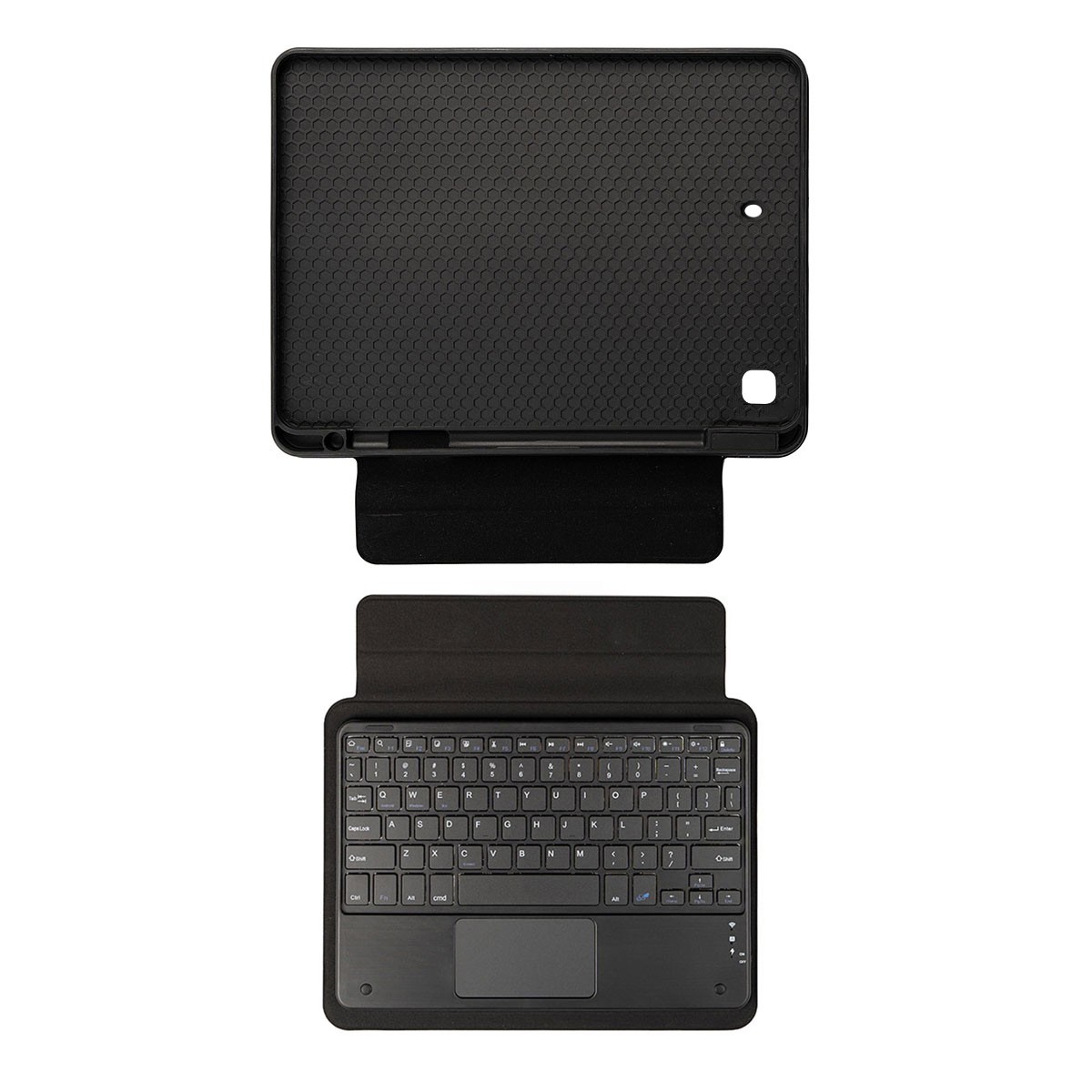 iPad 10.2 2021 (9.Nesil) Zore Border Keyboard Bluetooh Bağlantılı Standlı Klavyeli Tablet Kılıfı