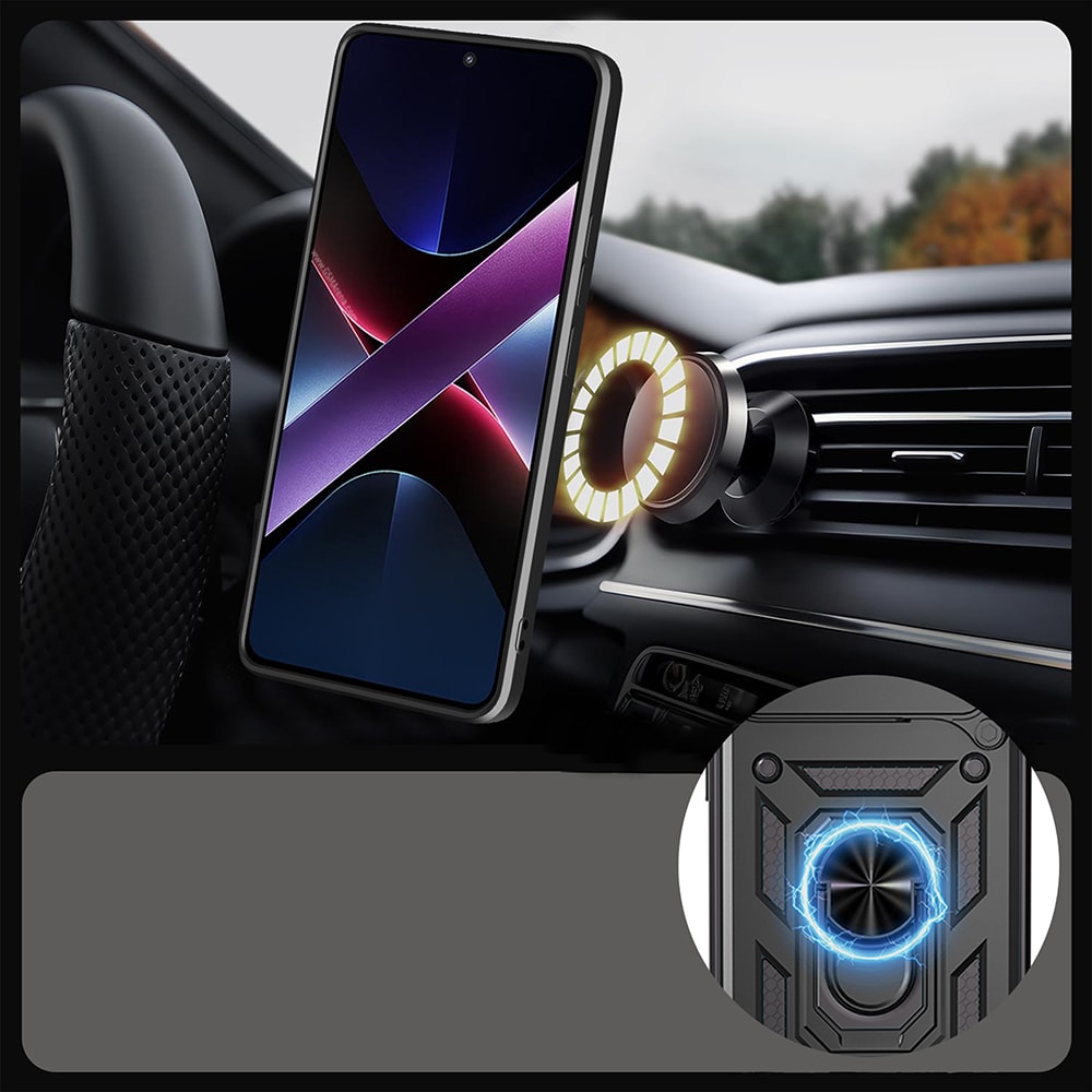 Honor 400 Kılıf Magnetik Standlı Kamera Korumalı Zore Sürgülü Vega Kapak