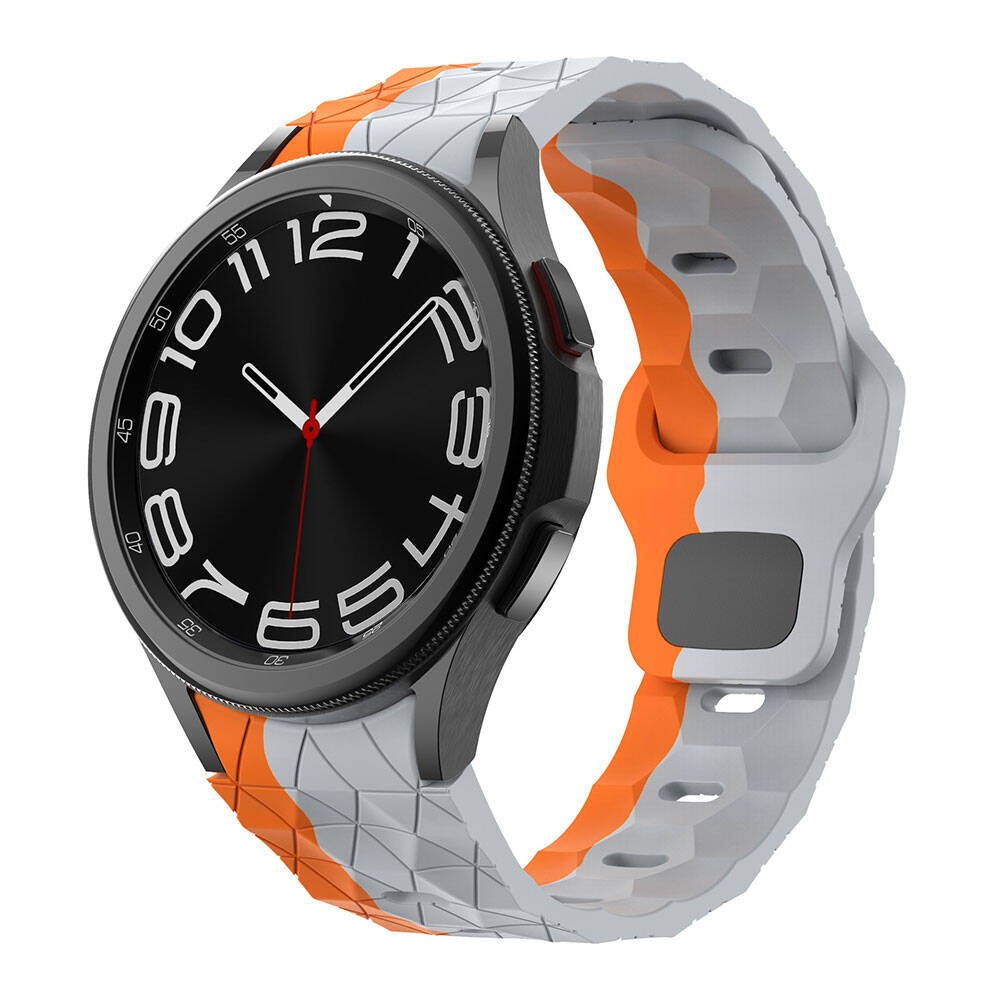 Galaxy Waych 5 44mm Zore KRD-116 20mm Futbol Desenli Spor Tasarımlı Silikon Kordon