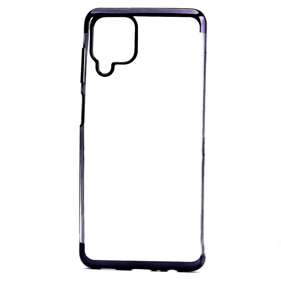 Galaxy A12 Kılıf Zore Dört Köşeli Lazer Silikon Kılıf