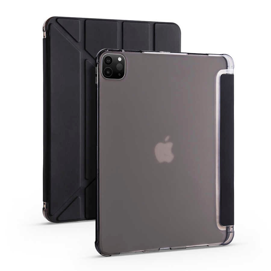 iPad Pro 12.9 2021 (5.Nesil) Kılıf Zore Tri Folding Kalem Bölmeli Standlı Kılıf
