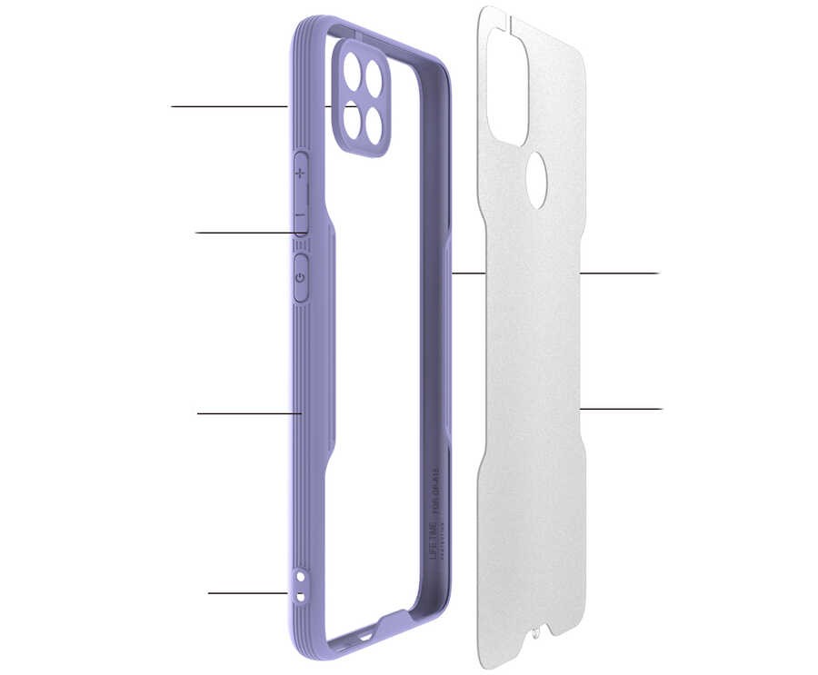 Oppo A15S Kılıf Zore Parfe Kılıf