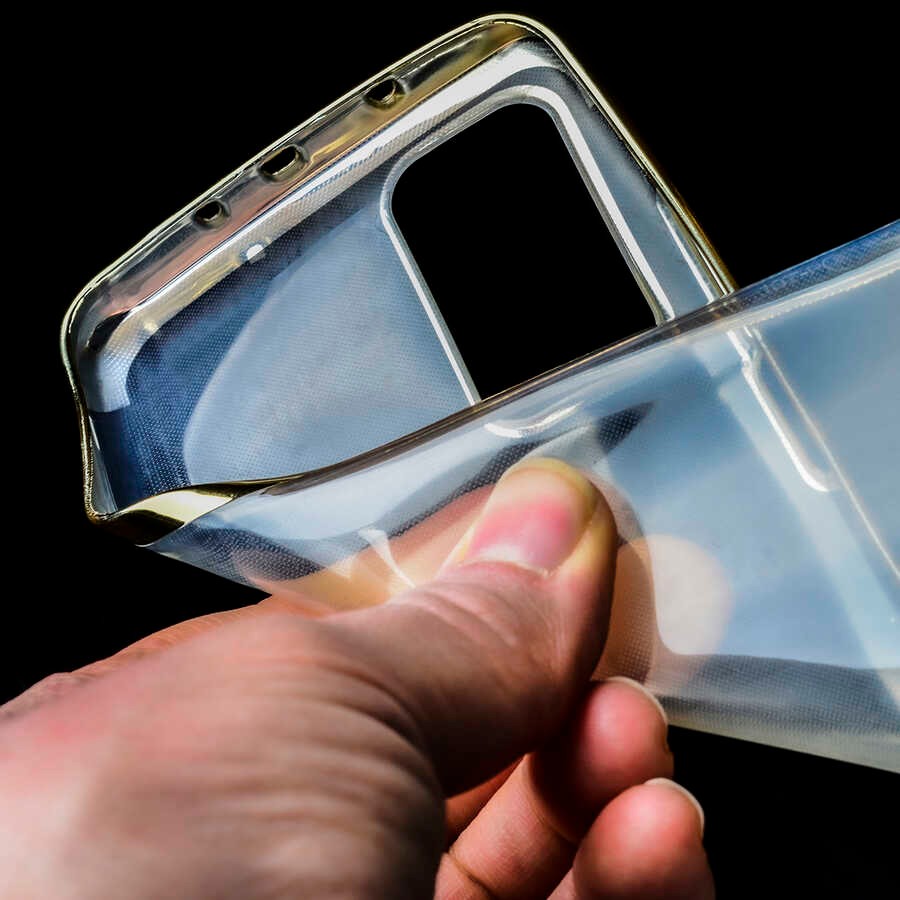 Huawei P Smart 2021 Kılıf Zore Dört Köşeli Lazer Silikon Kılıf