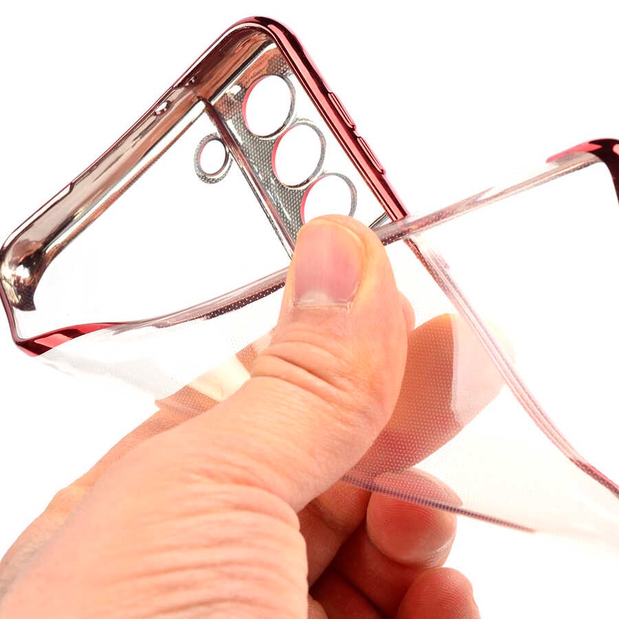 Galaxy S21 Plus Kılıf Zore Dört Köşeli Lazer Silikon Kılıf