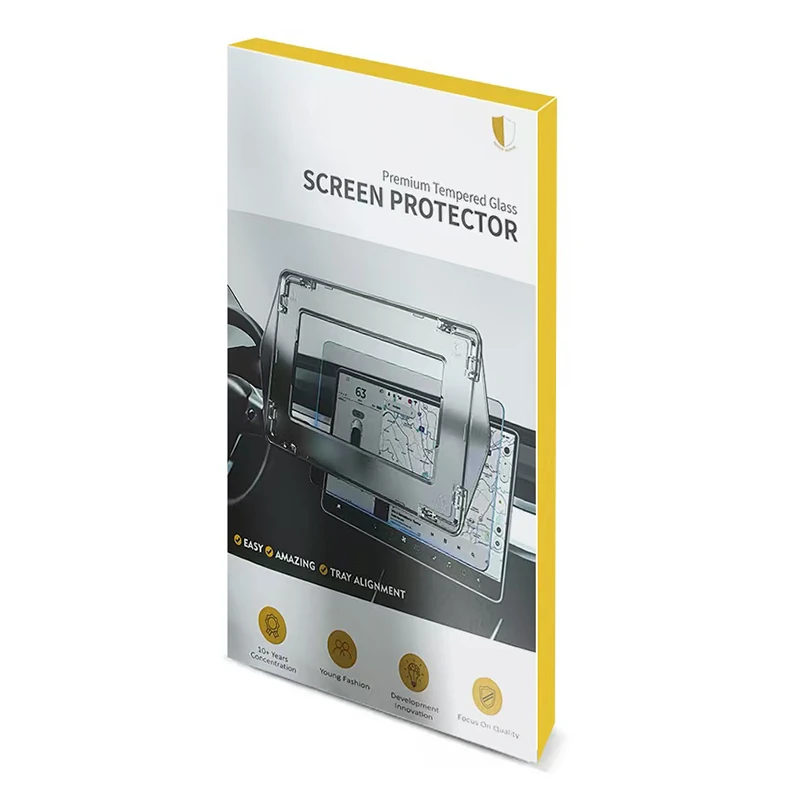 BYD 15.6 inç Araç Multimedya Ekran Koruyucu Uygulama Aparatlı Zore Premium Temperli Cam Ekran Koruyucu