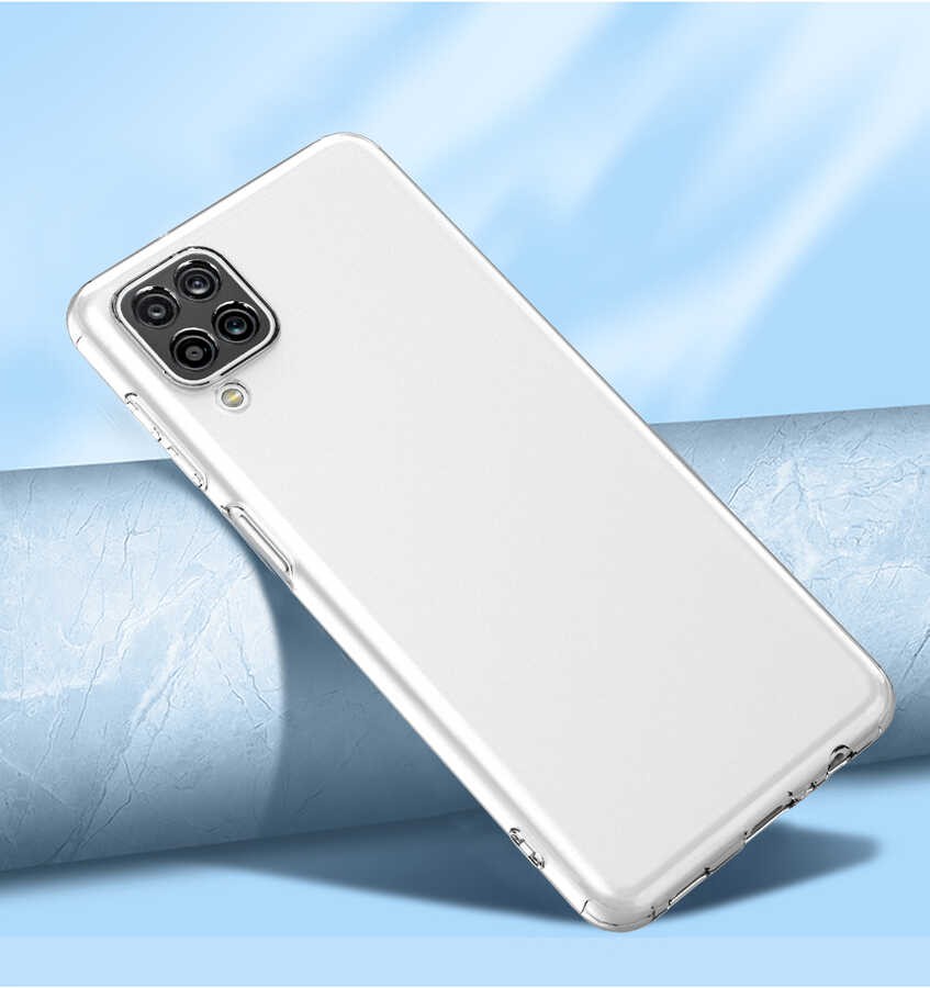Galaxy A12 Kılıf Zore Kamera Korumalı Süper Silikon Kılıf
