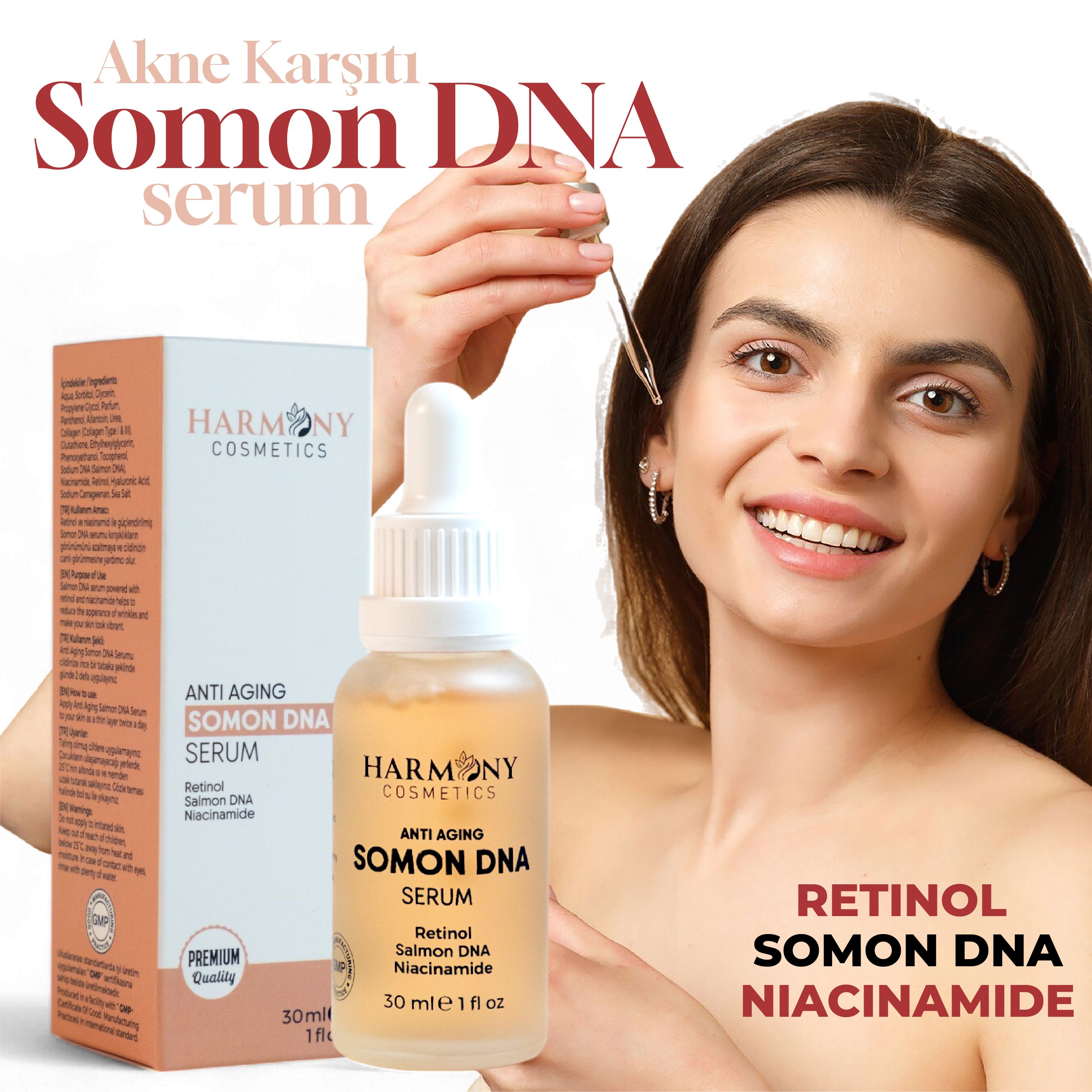 Yoğun Nemlendirici Bakım Kremi + Somon DNA - Sıkılaştırıcı Serum Seti 2'li