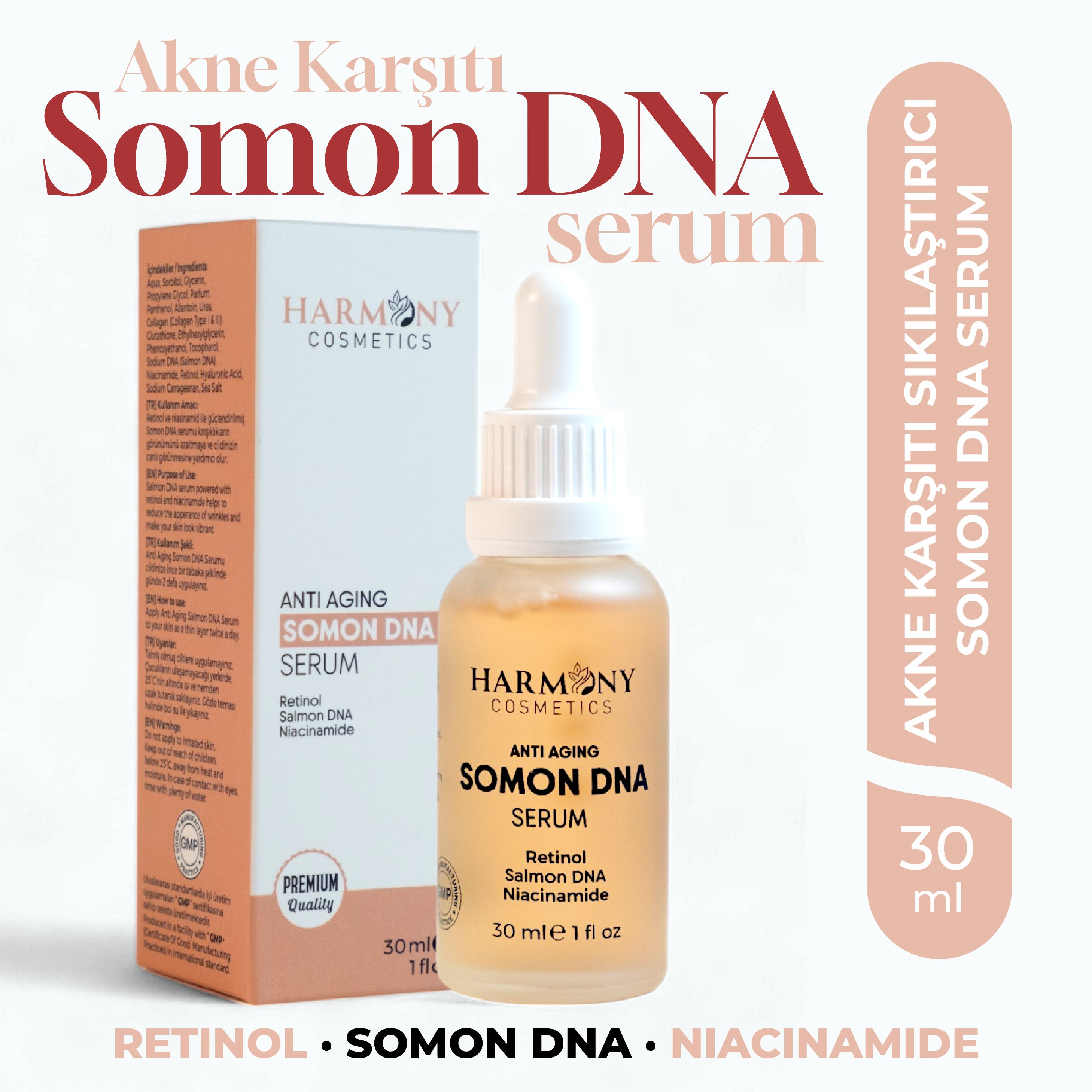 Yoğun Nemlendirici Bakım Kremi + Somon DNA - Sıkılaştırıcı Serum Seti 2'li