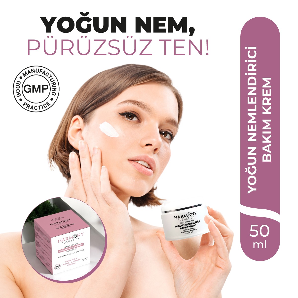 Yoğun Nemlendirici Bakım Kremi + Somon DNA - Sıkılaştırıcı Serum Seti 2'li