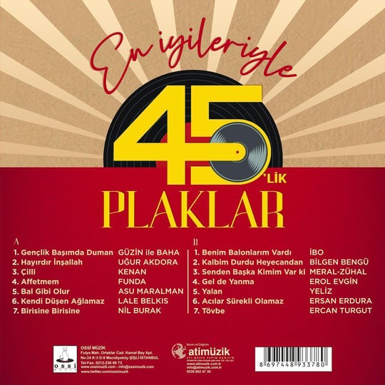 EN İYİLERİYLE 45'Lİ PLAKLAR-PLAK