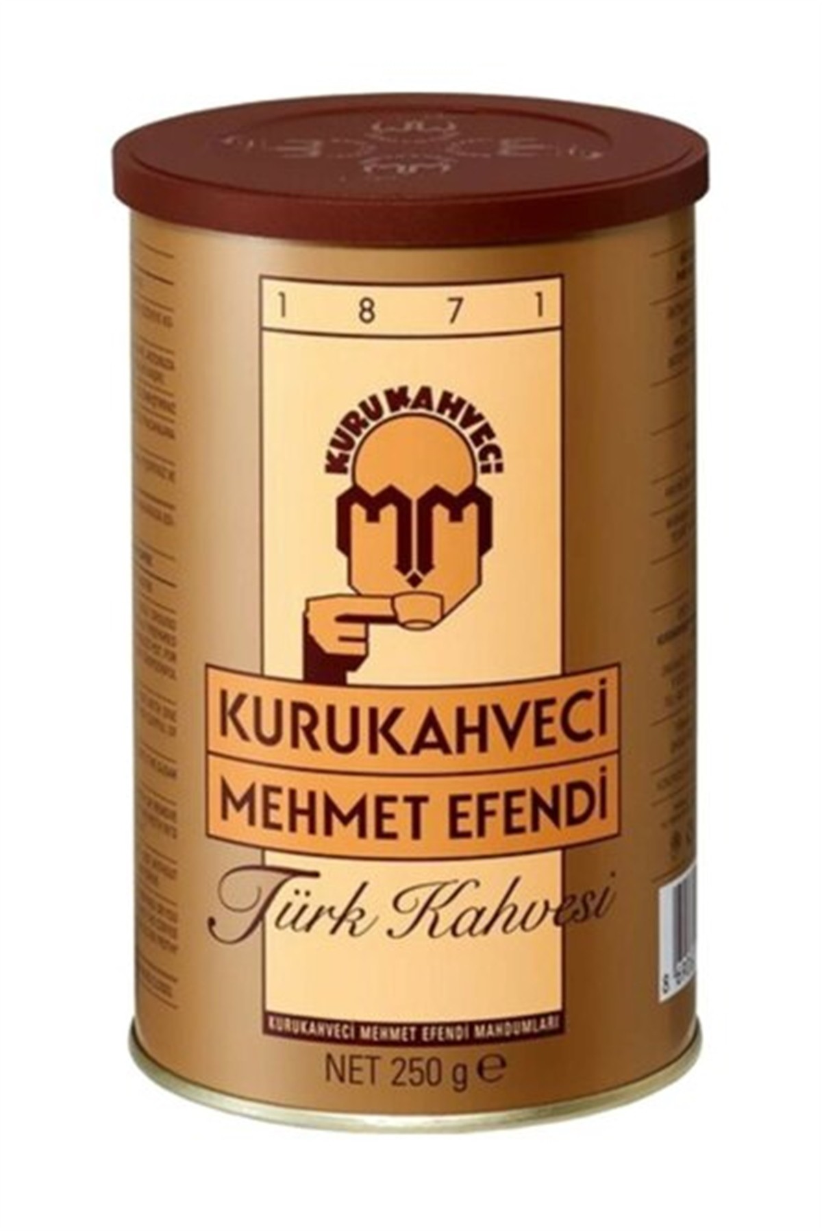 	 Kurukahveci Mehmet Efendi Türk Kahvesi 250 gr Teneke Kutu x 12