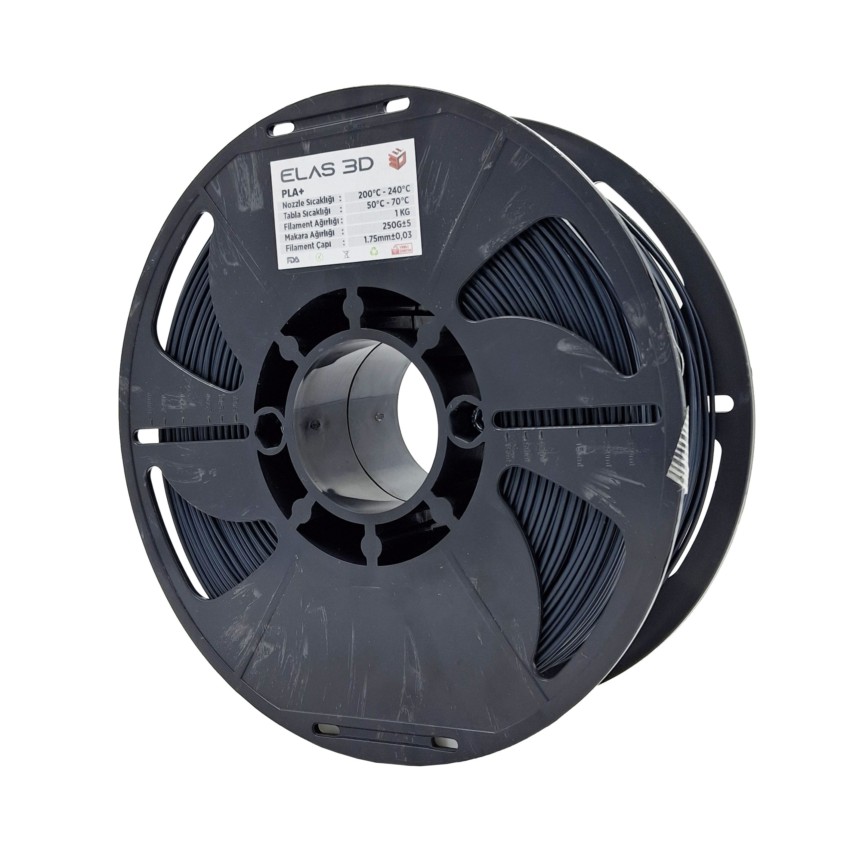 ELAS 1.75MM Antrasit Pla Plus Filament 1 Kg