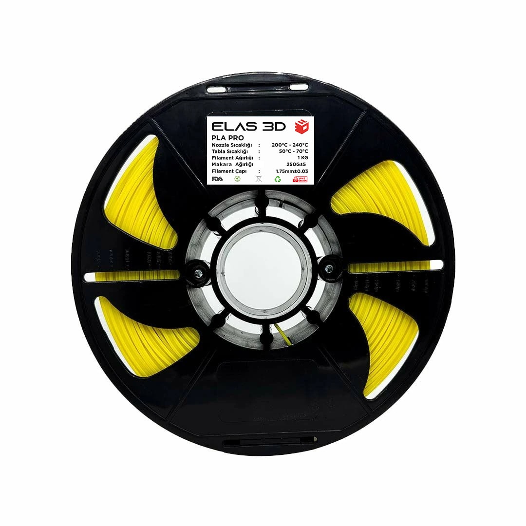 Elas 1.75mm Sarı PLA PRO Filament