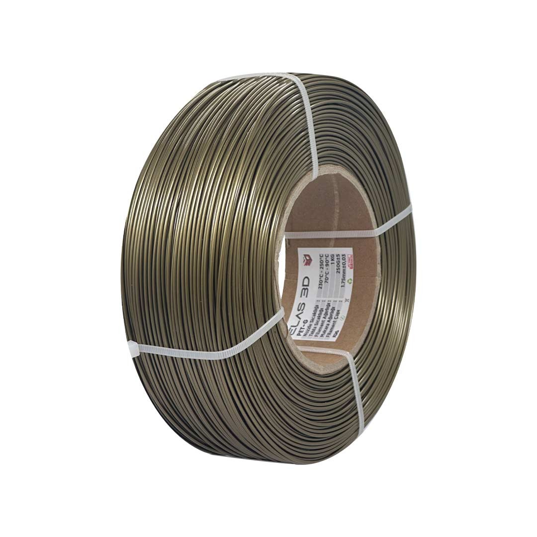 Elas 1.75mm Bronz Pet-G Makarasız Filament 1KG