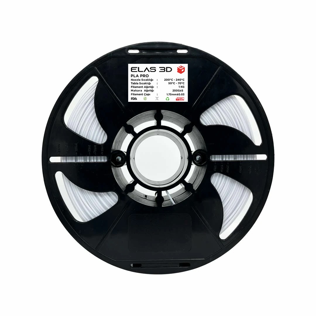 Elas 1.75mm Beyaz PLA PRO Filament