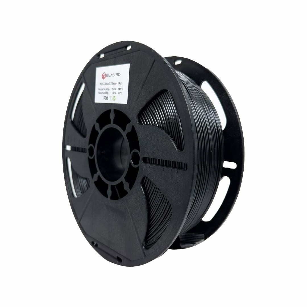 Elas Siyah PET-G Plus Filament 1Kg