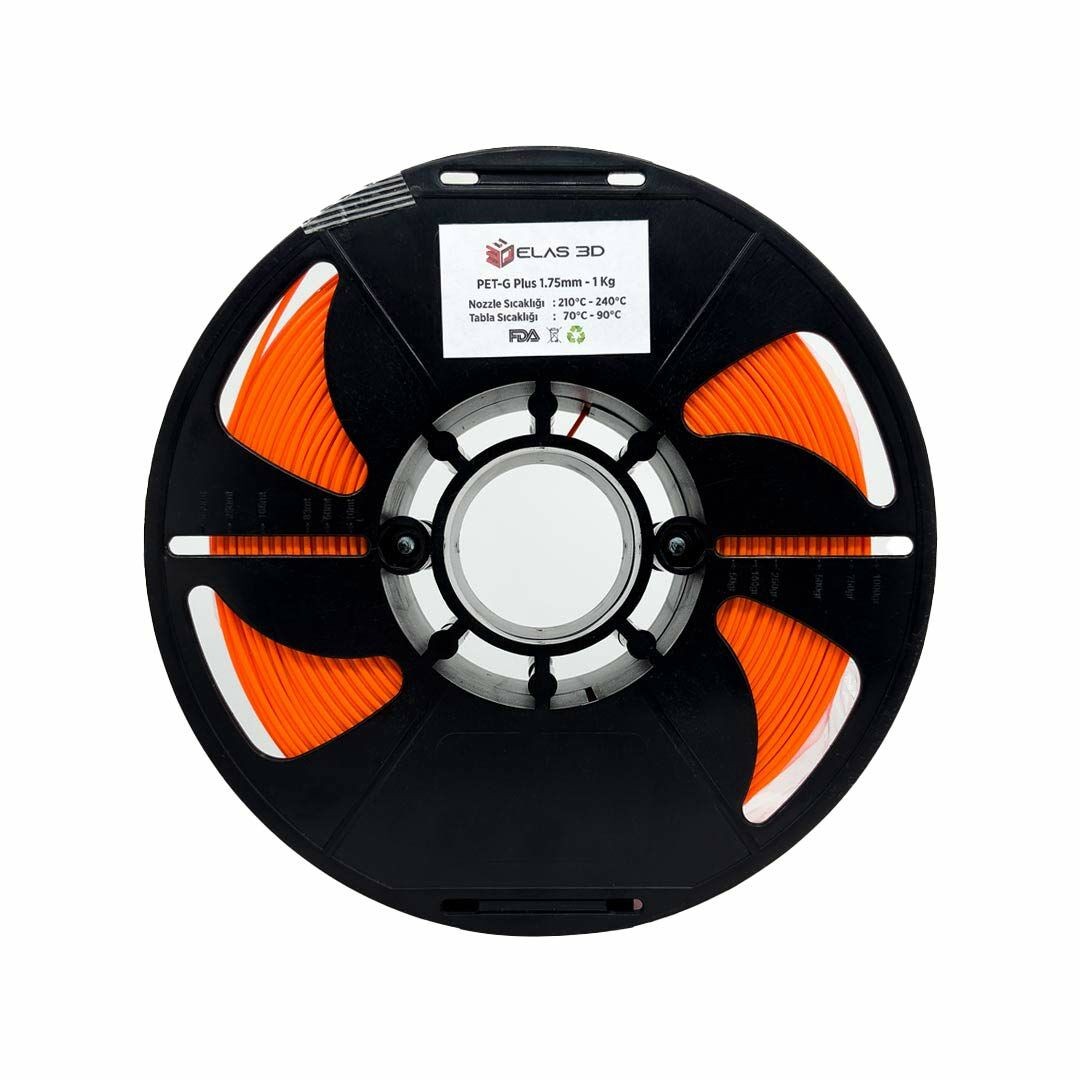 Elas Turuncu PET-G PLUS Filament 1.75mm 1Kg