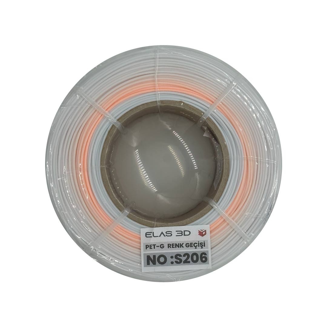 Elas 1.75mm S206 Renk Geçişi Pet-G Makarasız Filament 1KG