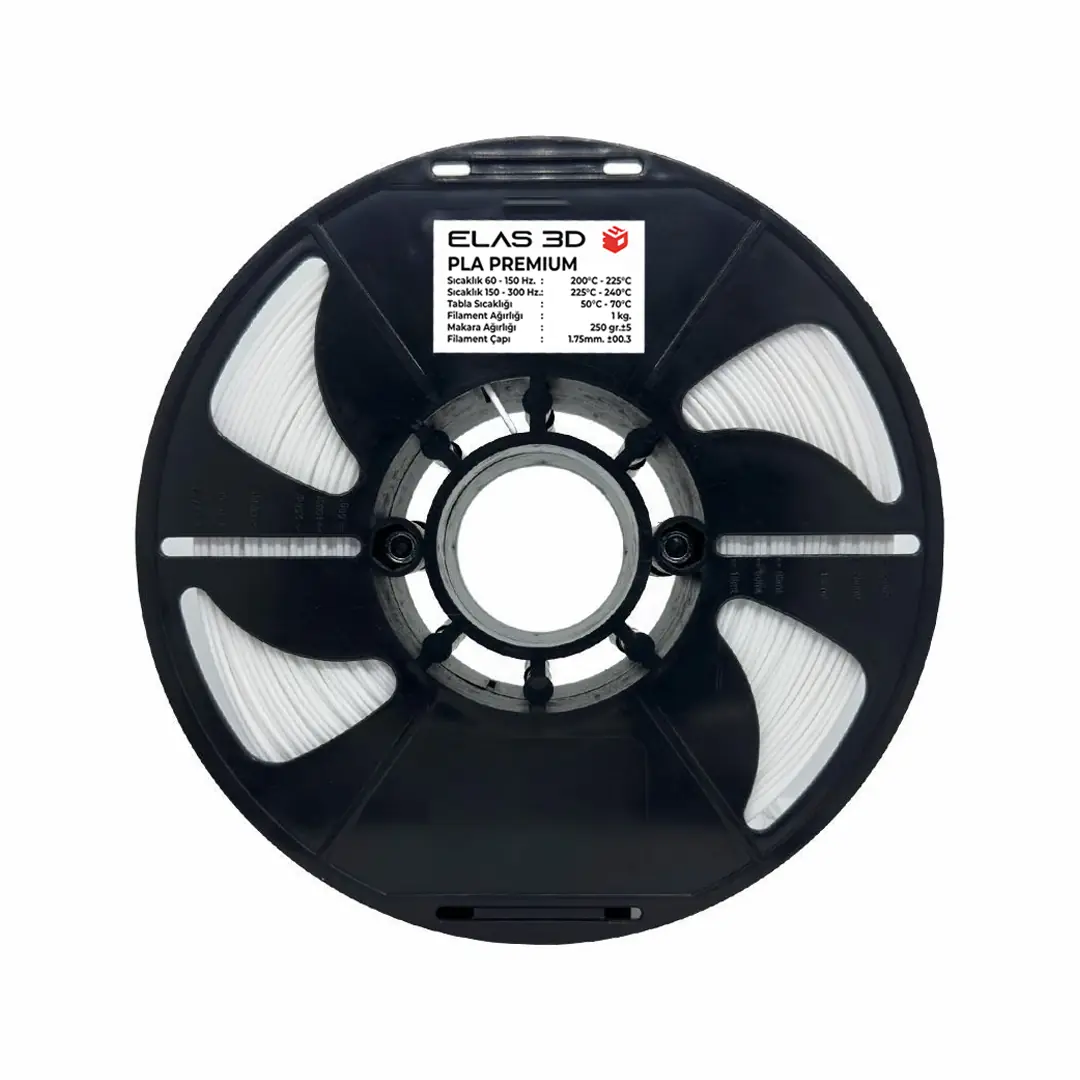 Elas Beyaz PLA Premium 1.75mm 1 KG Filament | ELAS 3D Filamentler