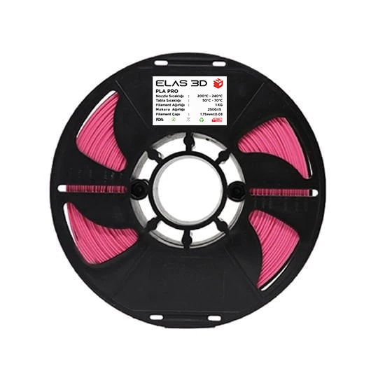 Elas 1.75mm Pembe PLA PRO Filament