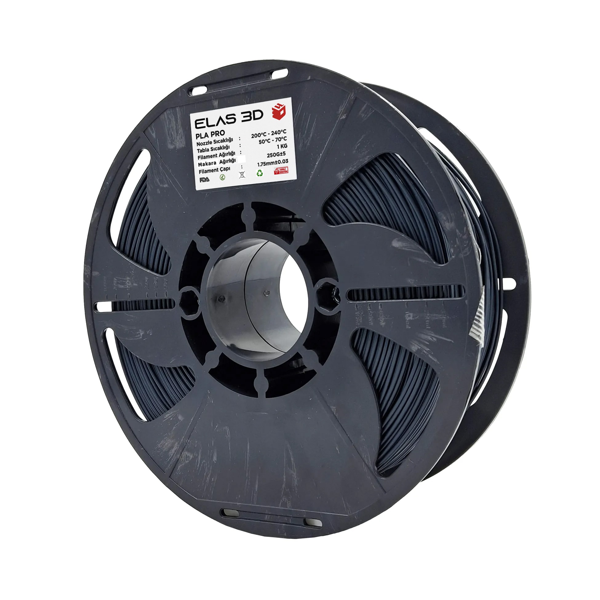 ELAS 1.75MM Antrasit Pla PRO Filament 1 Kg