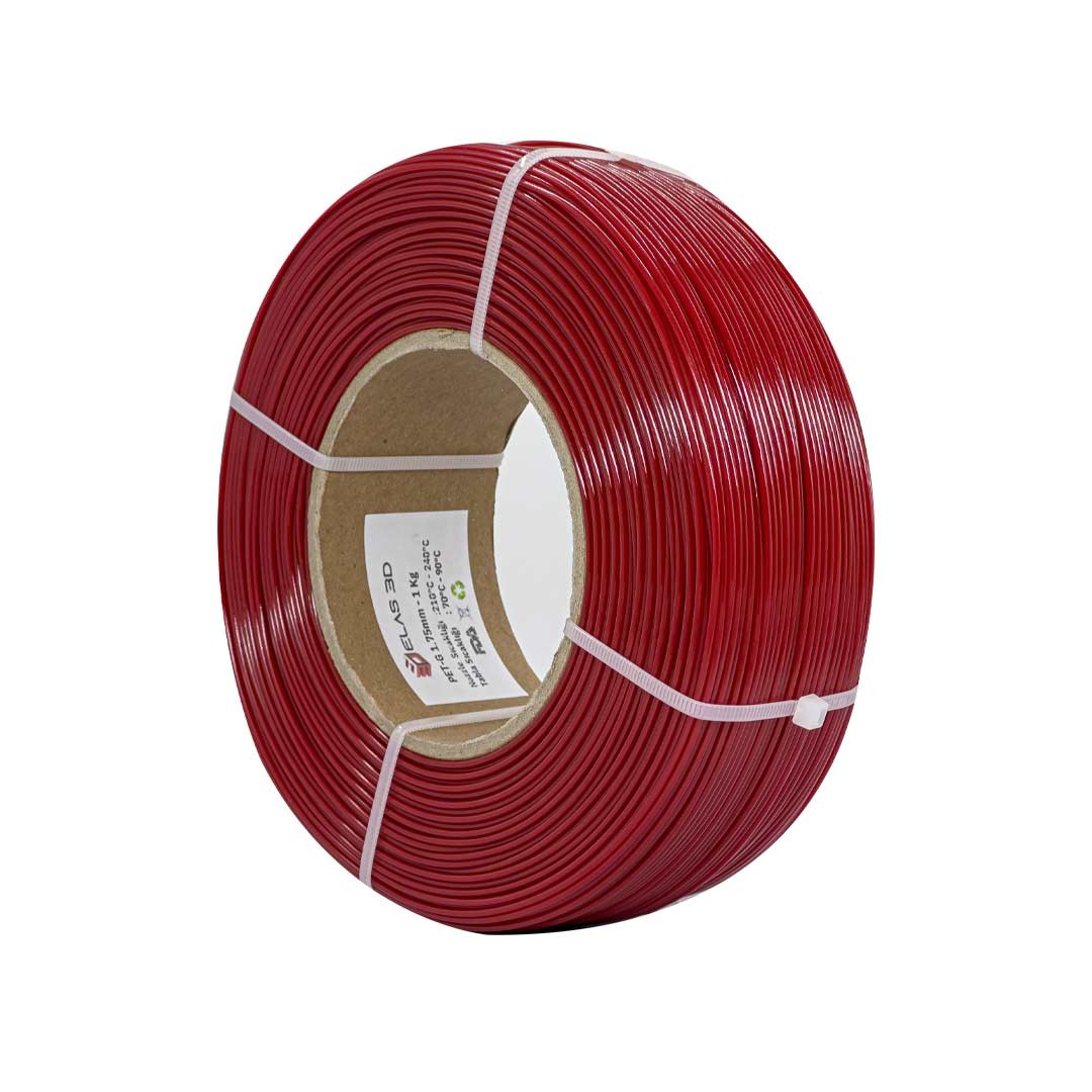 Elas 1.75mm Kırmızı Pet-G Makarasız Filament 1KG