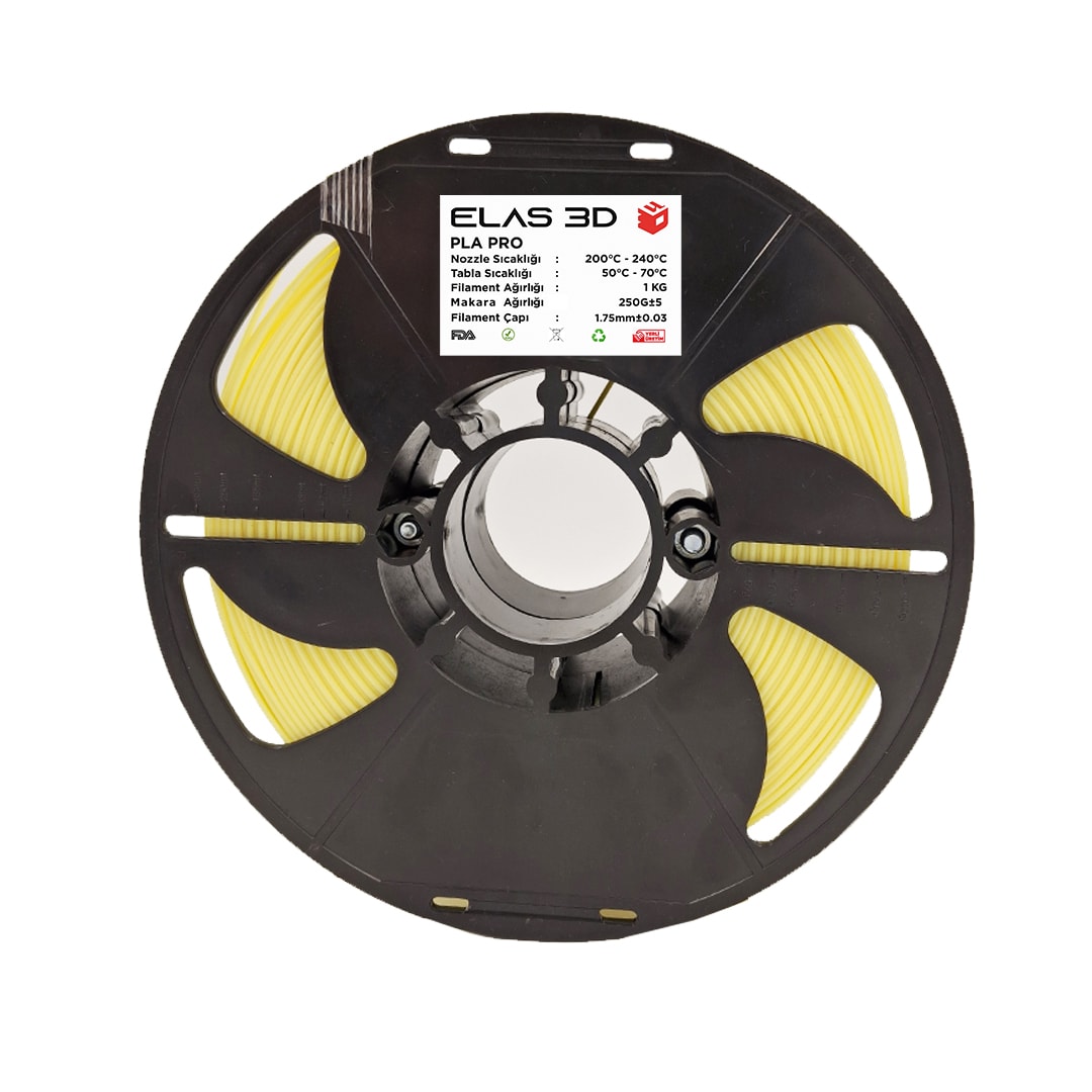ELAS Pastel Sarı PLA PRO 1.75mm 1 KG Filament