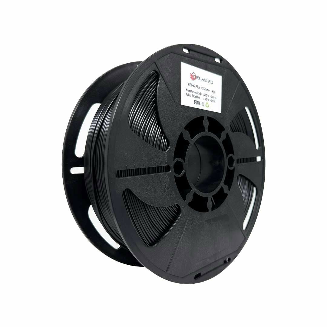 Elas Siyah PET-G Plus Filament 1Kg