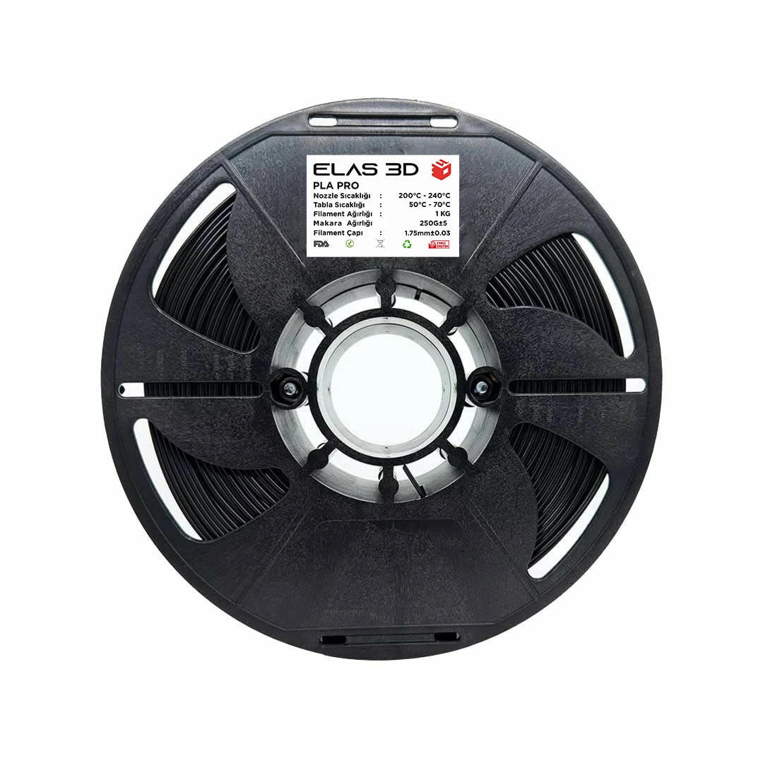Elas 1.75mm Siyah PLA PRO Filament