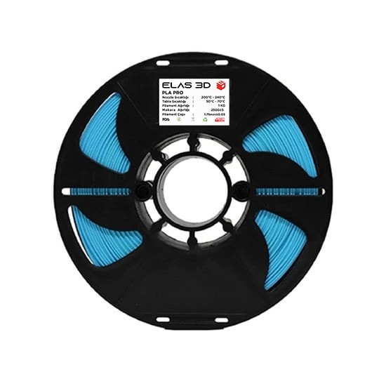 Elas 1.75mm AÇIK MAVİ PLA PRO Filament 1kg