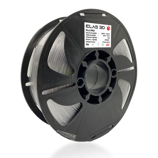 Elas 1.75mm Şeffaf PLA PRO Filament 1kg