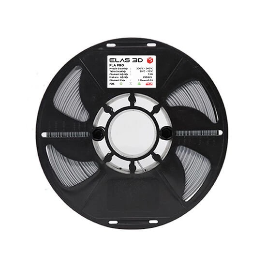 Elas 1.75mm Gümüş Gri PLA PRO Filament