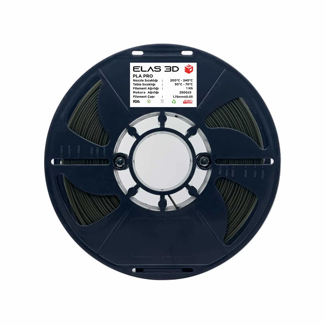 ELAS 1.75MM Haki Yeşili Pla PRO Filament 1 Kg