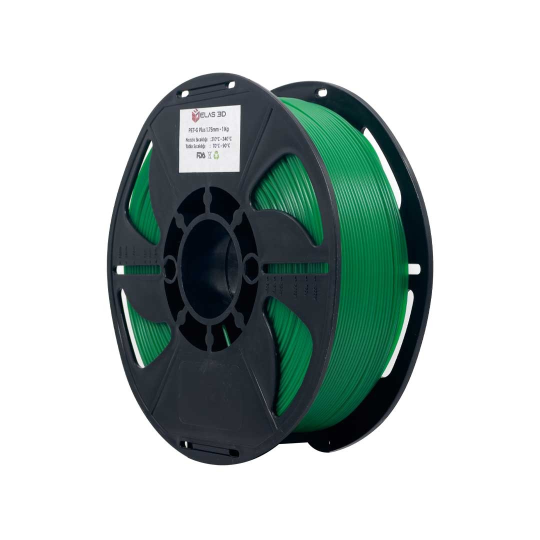 Elas 1.75mm Yeşil PET-G PLUS Filament 1Kg