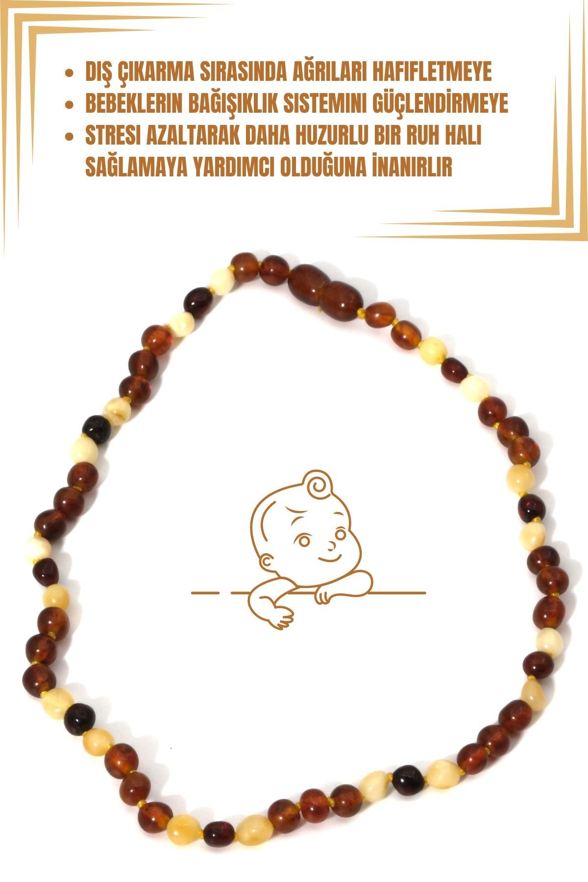 Kız/Erkek Çocuk ve Bebek Kehribar Kolye SM-B-0190
