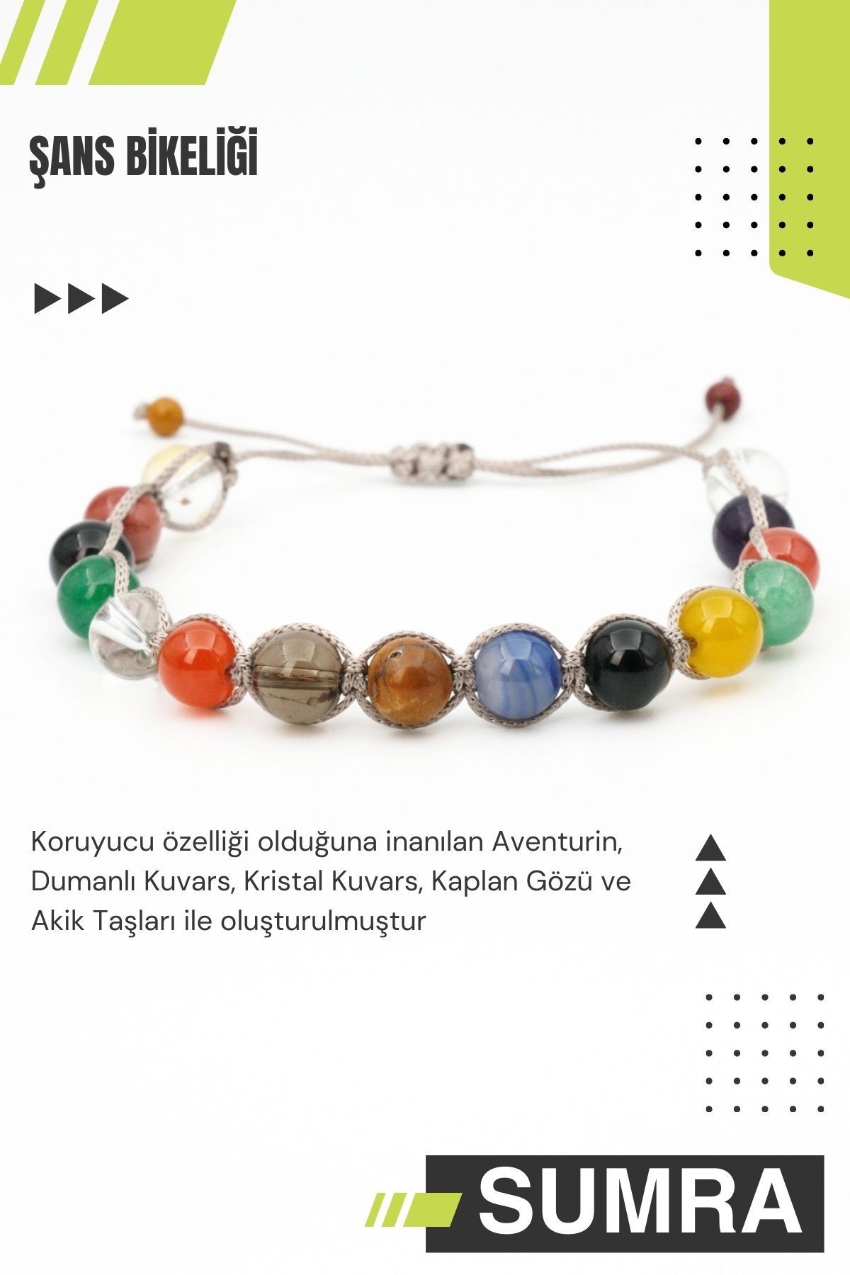 Şans Doğal Taş Bileklik SM-B-0303