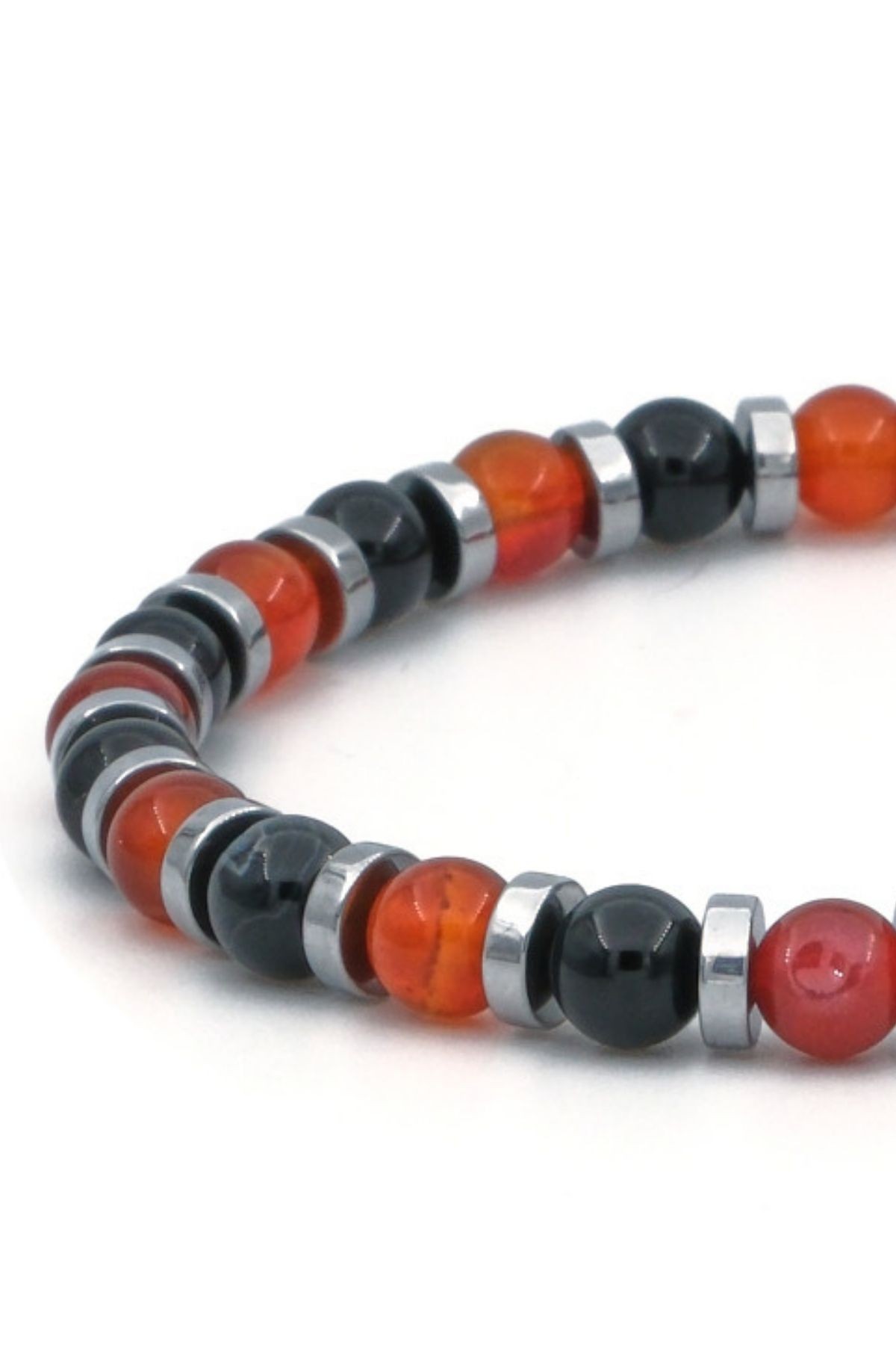 Akik ve Hematit Doğal Taş Bileklik SM-B-0077