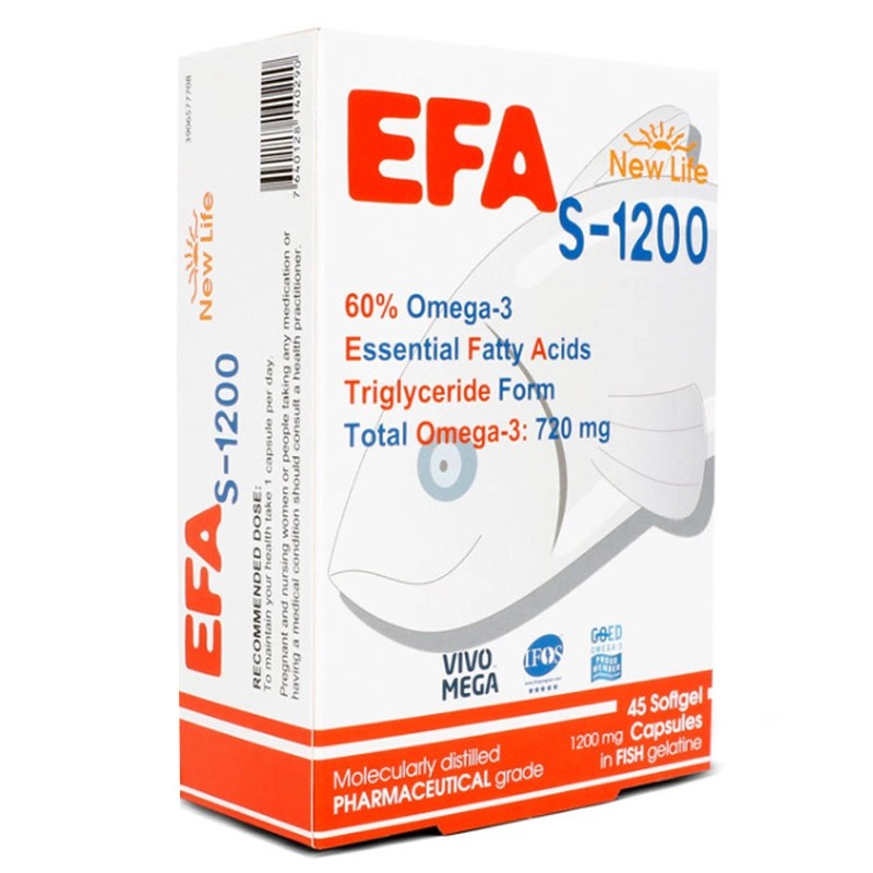 New Life EFA S-1200 Omega 3 Takviye Edici Gıda 45 Kapsül