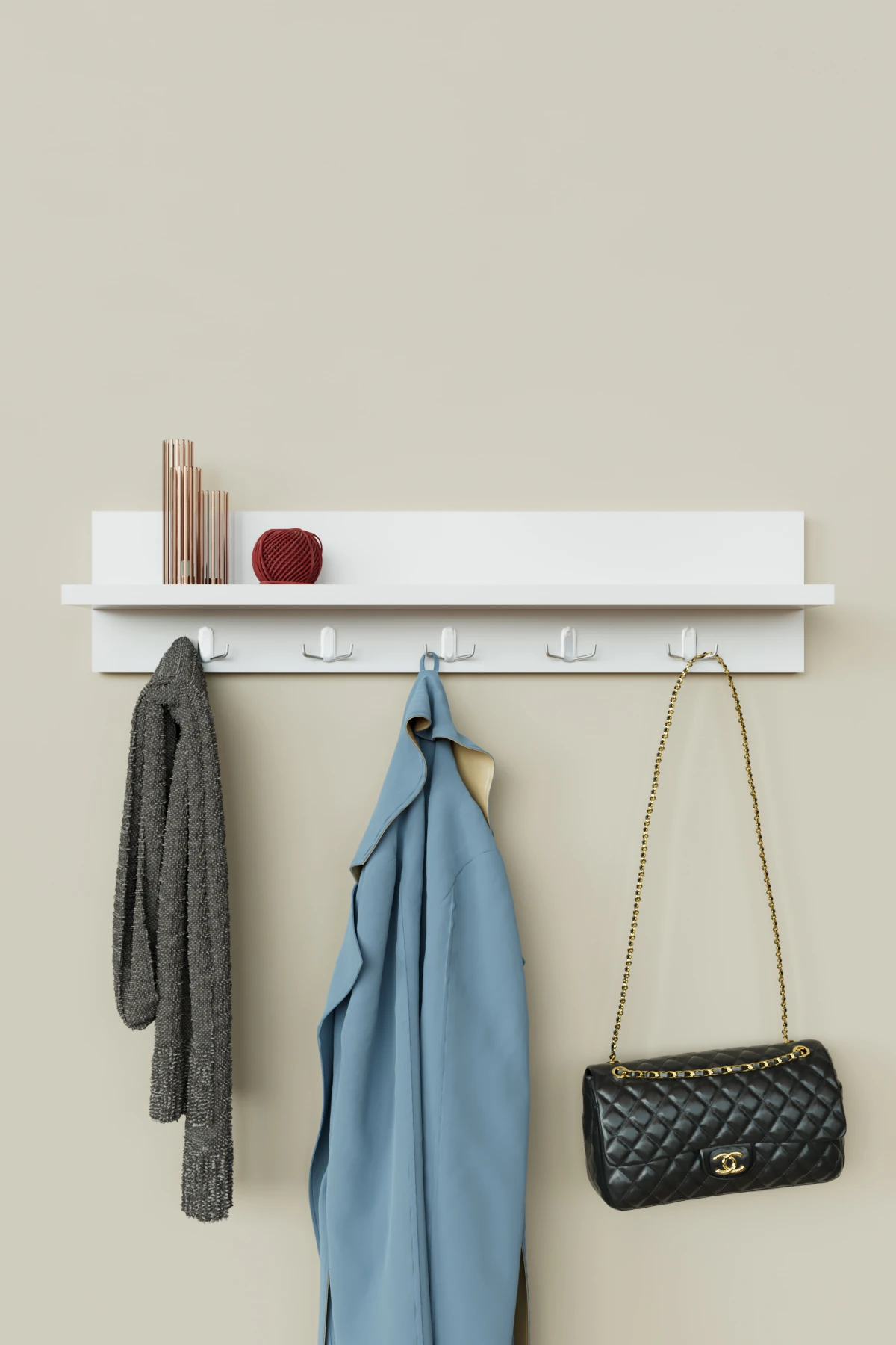 Portmanto Askılık 5 Kancalı Antre Hol Banyo Askılığı Havluluk