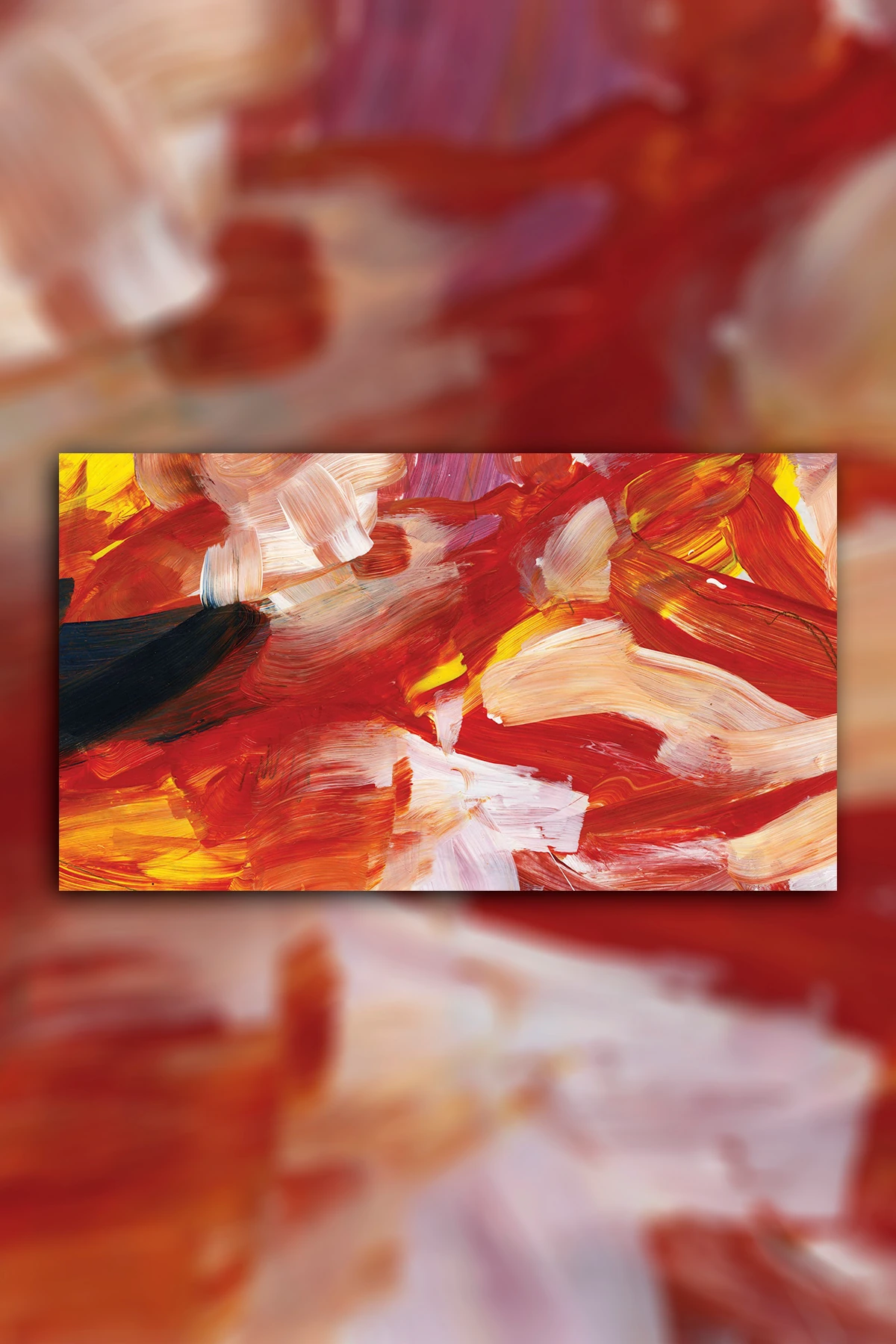 Kırmızının Devrimi Sürreal Kanvas Tablo